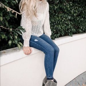 Spanx Distressed Ankle Denim Skinny Jean